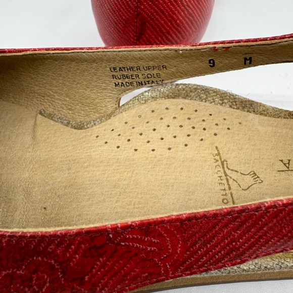 ICON Los Angeles, Red Kimono,, low heel, ballet sz 9 - Picture 9 of 10